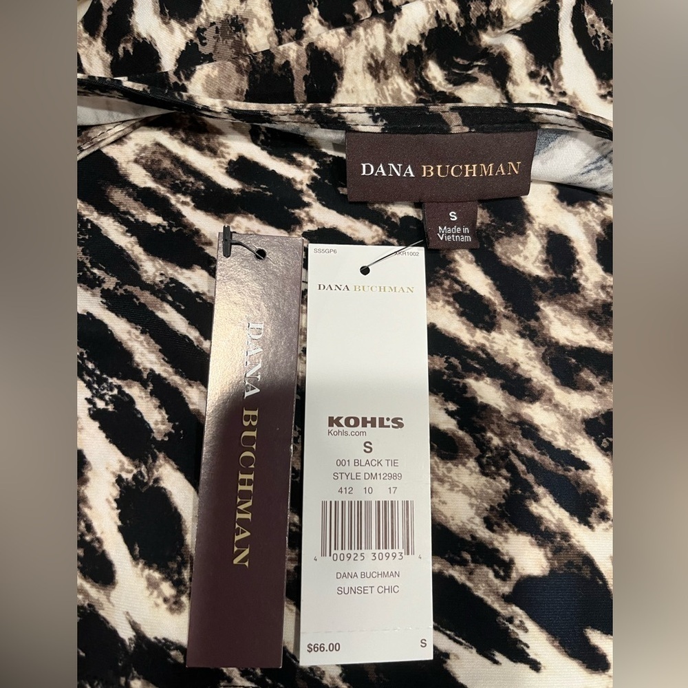 🆕 Dana Buchanan Leopard Print Dress Size Small - Picture 5 of 8